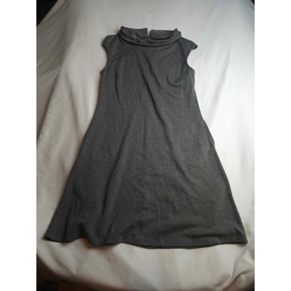 Woolworths Womens Gray Cowl Neck Sleeveless A-Line Dress Size 10